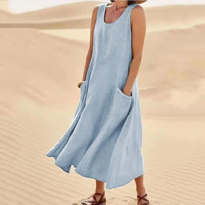 Elegant Summer Linen Dress