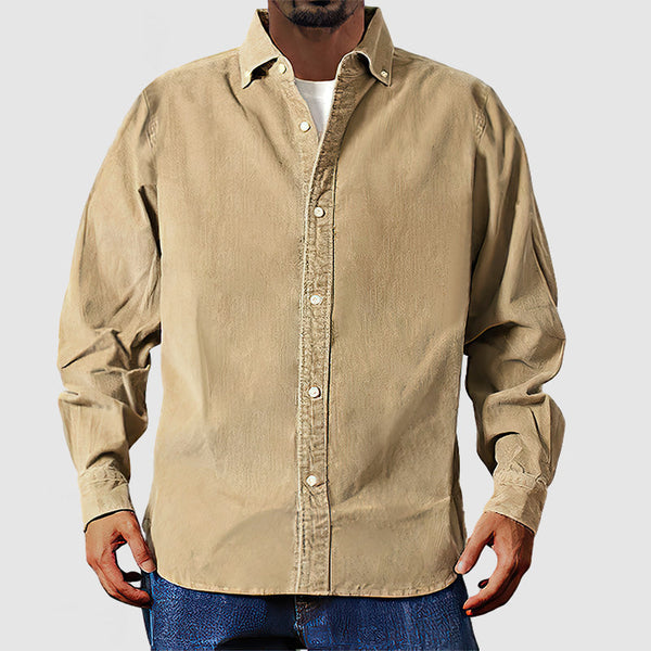 Rustic Textured Button Down Shirt - OutfitLondon