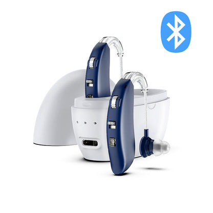 Rechargeable Hearing Aids Bluetooth Enabled Behind The Ear Hearing Aids