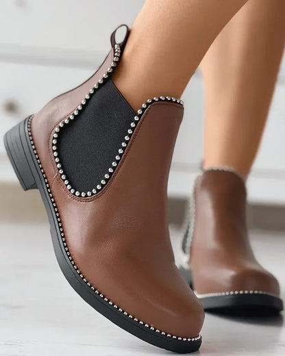 Chic Low Heel Ankle Boots for Women
