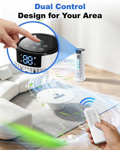 4-in-1 Portable Air Cooler with Remote Control & Mist Function