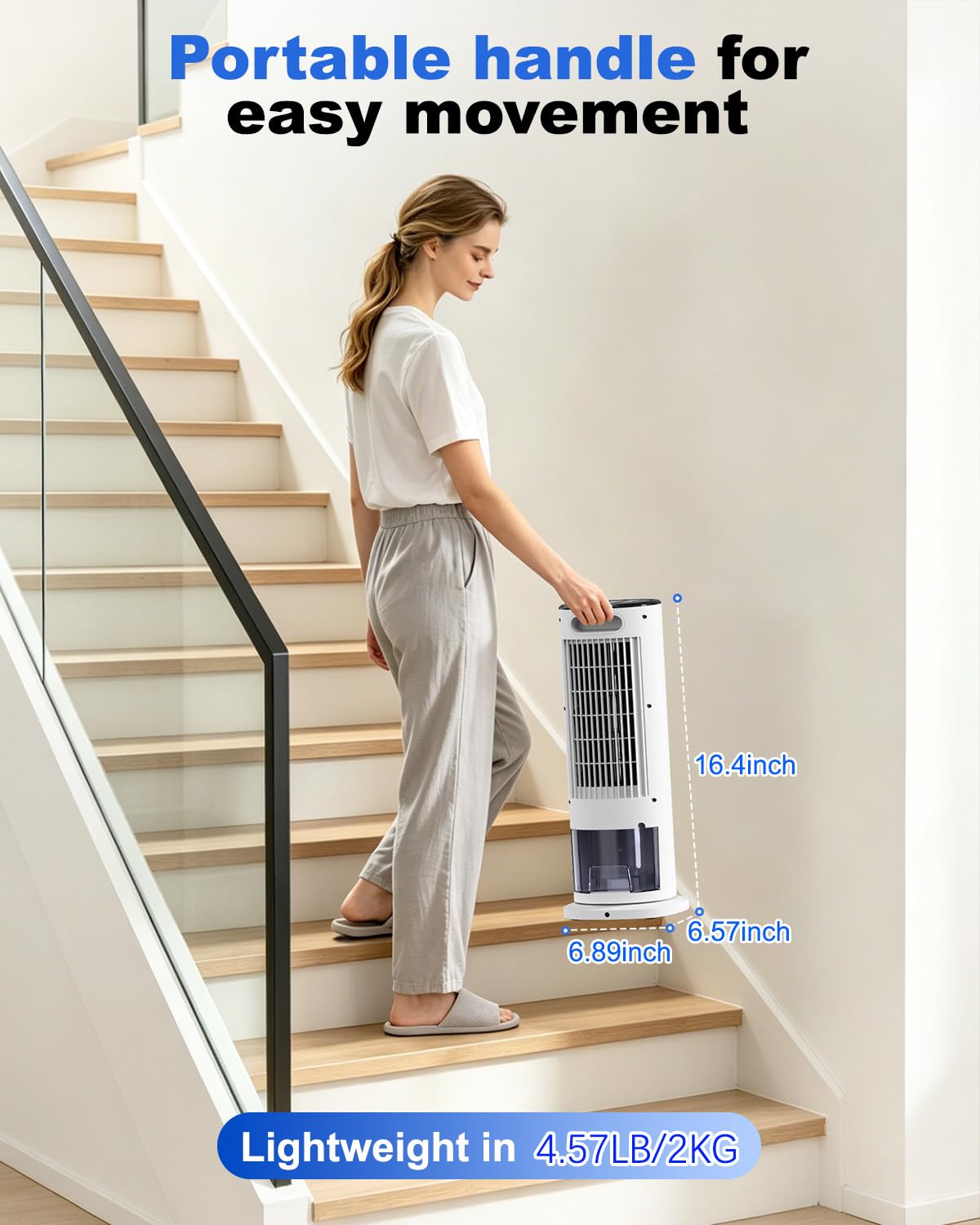 4-in-1 Portable Air Cooler with Remote Control & Mist Function