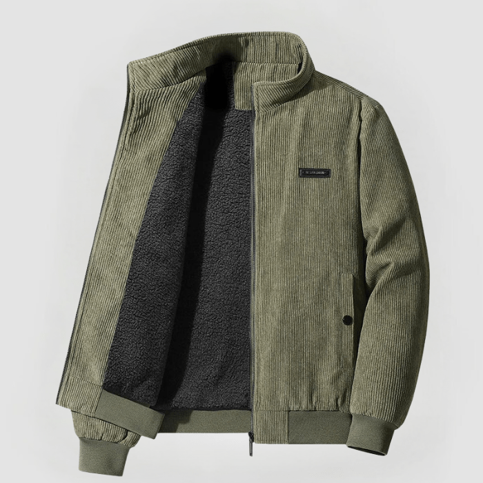 Rugged Textured Mens Bomber Jacket