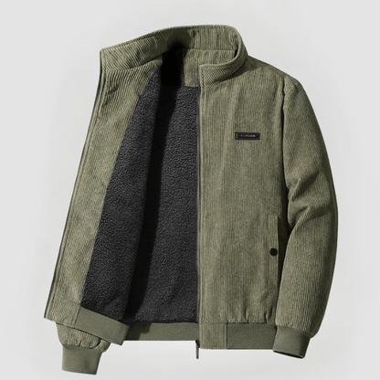 Rugged Textured Mens Bomber Jacket