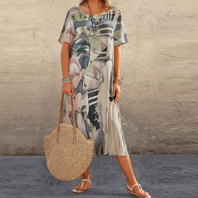 Comfortable Ladies Summer Floral Dress