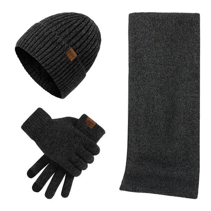 Warm Men's Winter Accessory Set Hat Scarf Gloves
