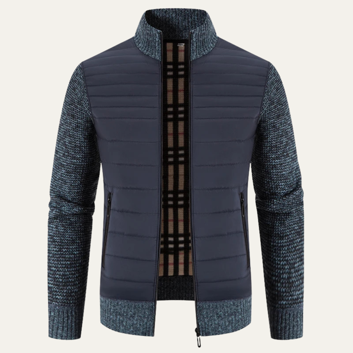 Warm Men's Fleece Knit Winter Coat