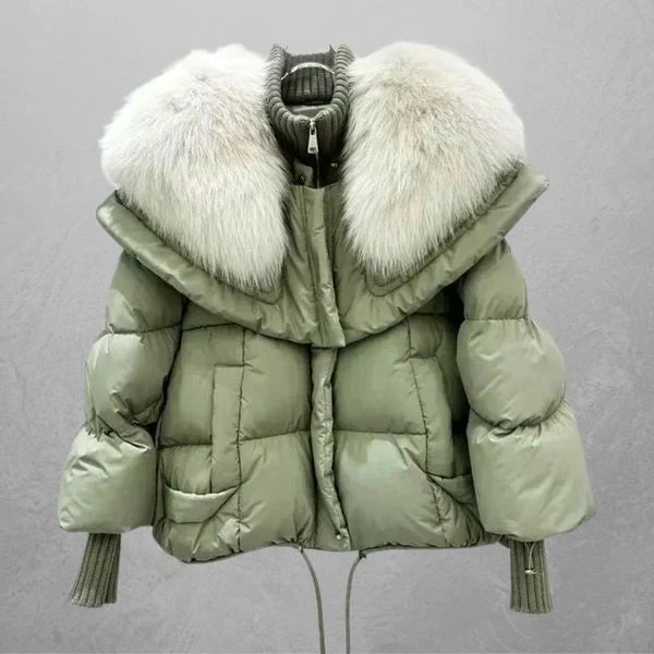 Luxurious Women's Down Filled Parka Coat - OutfitLondon