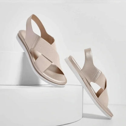Elastic Flat Bunion Protective Wide Sandals