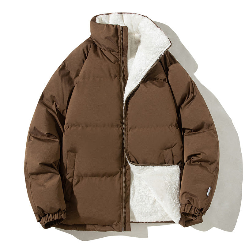 Women's Casual Quilted Puffer Jacket with Stand-up Collar