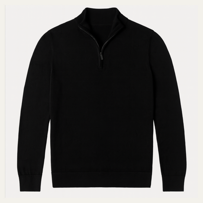 Men's Slim Fit Quarter Zip Casual Sweater - OutfitLondon