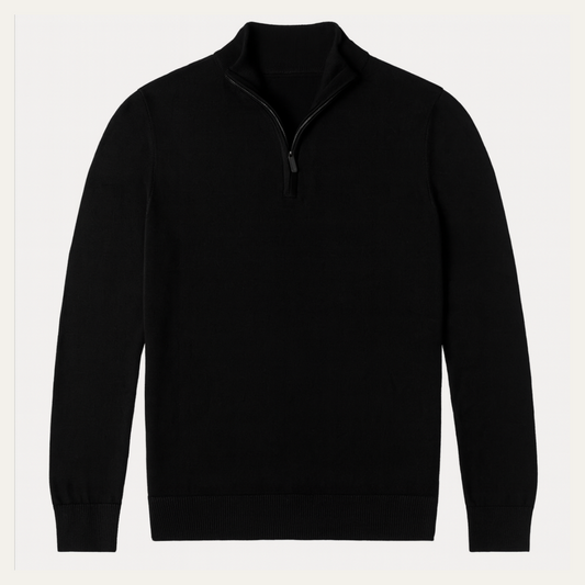 Men's Slim Fit Quarter Zip Casual Sweater - OutfitLondon