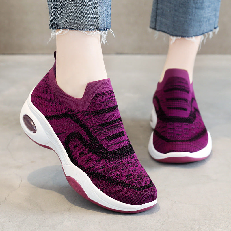 Women's Slip On Athletic Flyknit Shoes