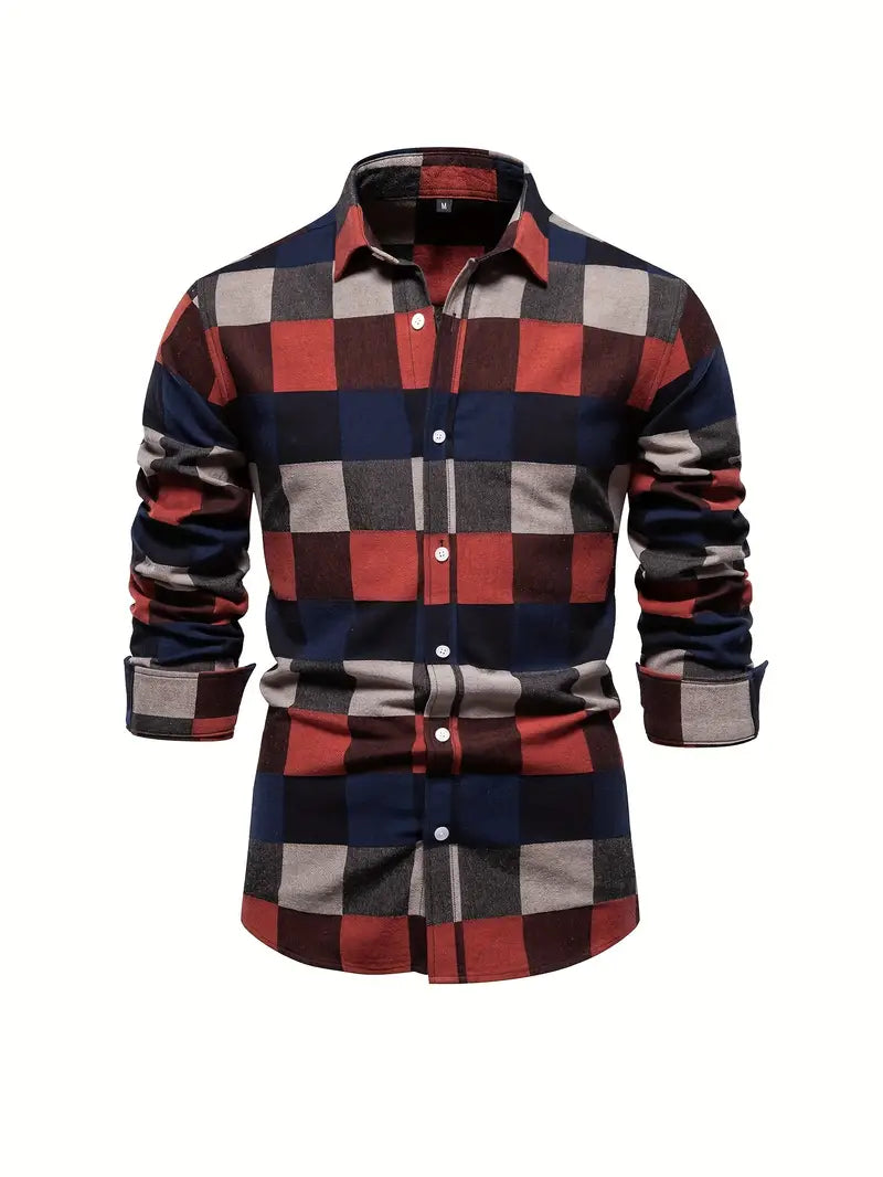 Classic Multicolor Long Sleeve Dress Shirt - OutfitLondon