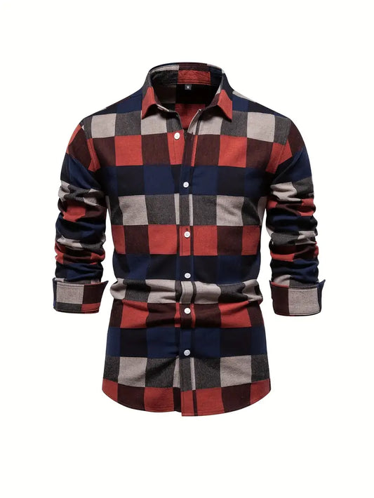 Classic Multicolor Long Sleeve Dress Shirt - OutfitLondon