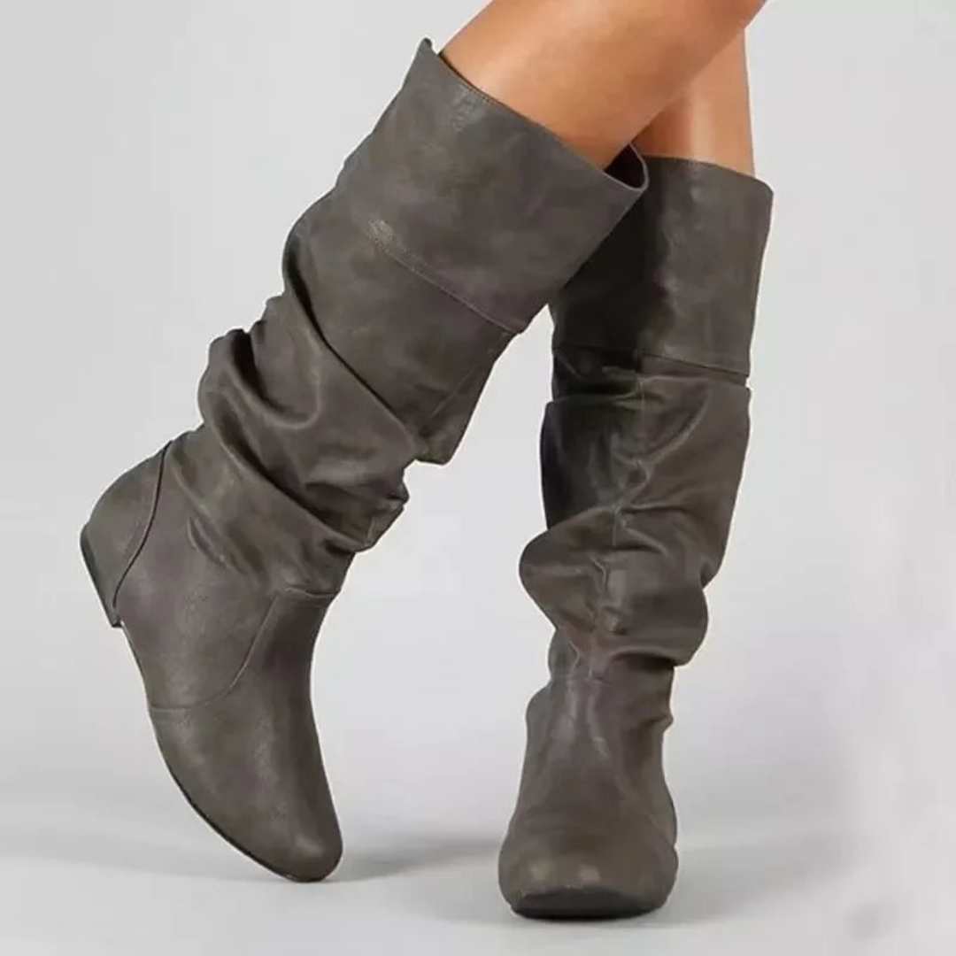 Warm Knee High Boots for Ladies - OutfitLondon