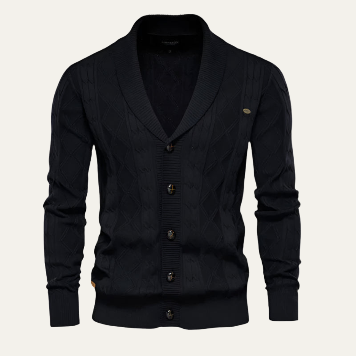 Men's Soft Cable Knit Button Sweater Cardigan
