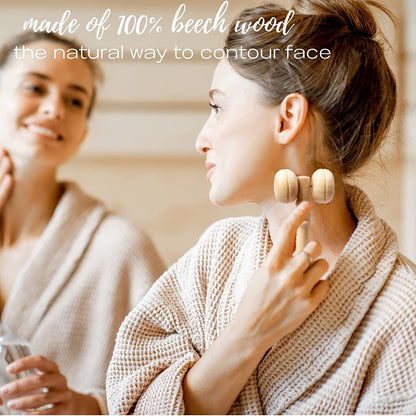 Face Massager Wooden Therapy Slimming Gua Sha Wrinkle Remover Kit