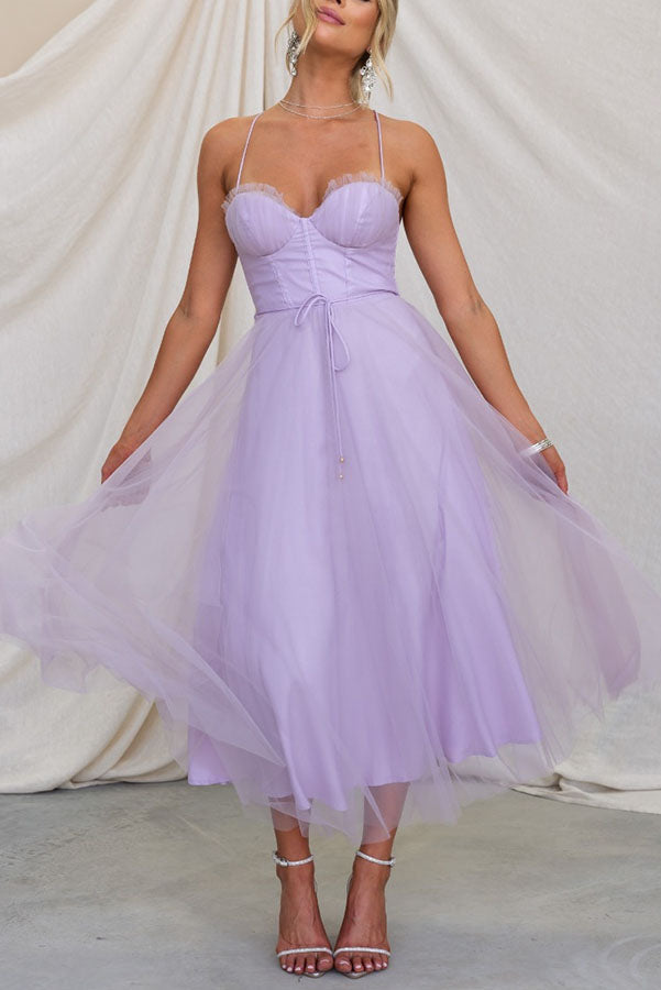 Beautiful Lace Corset Waist Dress