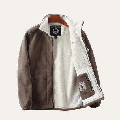 Cozy Men's Fleece Zip Up Sherpa Jacket