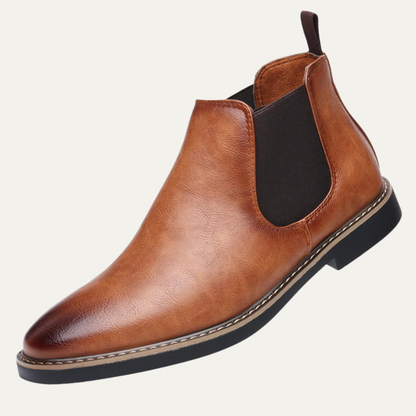 Classic Men's Leather Slip On Chelsea Boots
