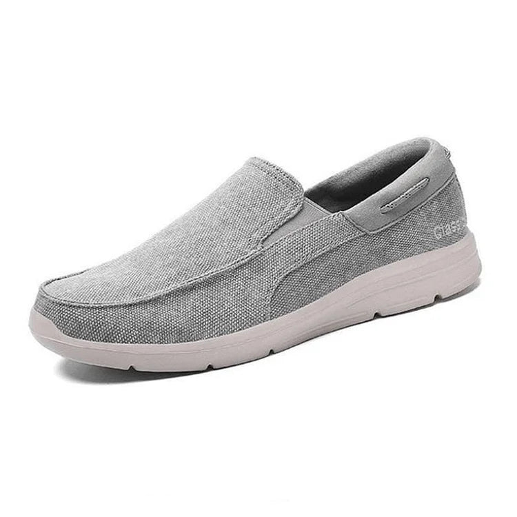 Relaxed Fit Slip On Leather Loafers