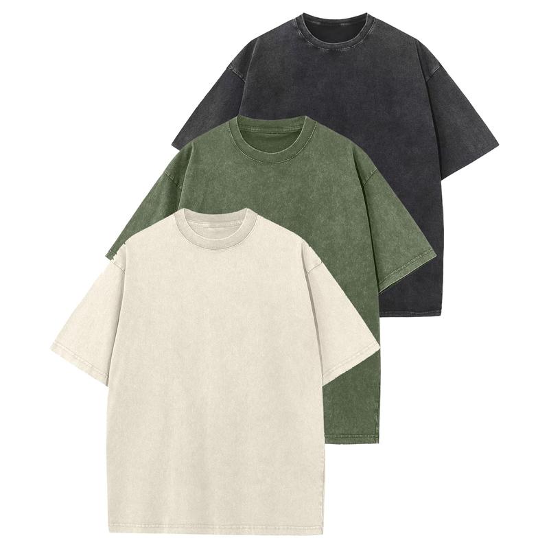 Relaxed Fit Casual Tee Shirt 3 Pack Bundle