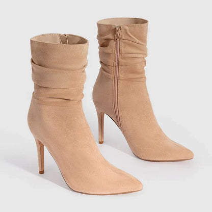 Chic Pointed Toe High Heel Booties