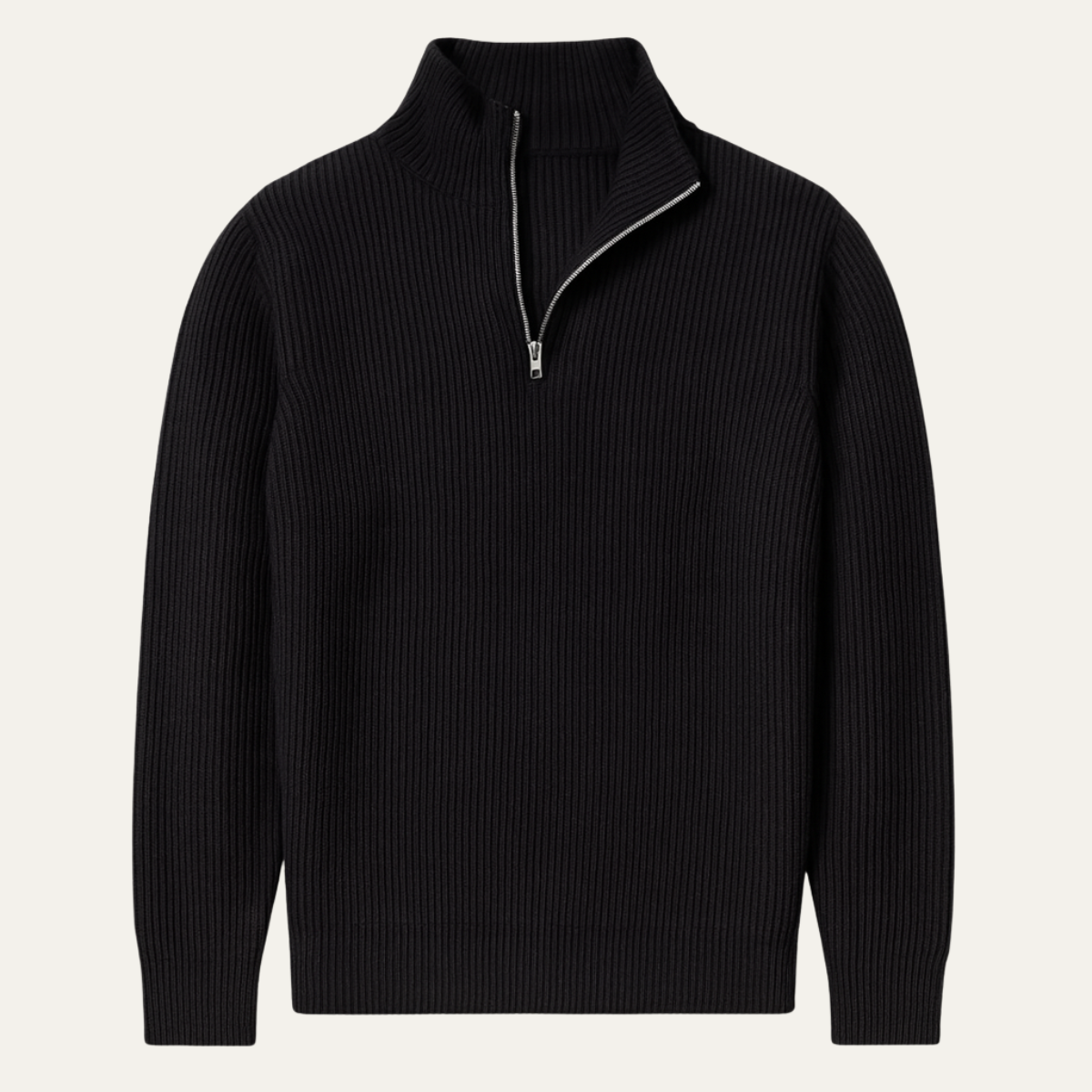Classic Men's Quarter Zip Knitted Sweater - OutfitLondon