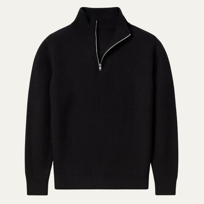 Classic Men's Quarter Zip Knitted Sweater - OutfitLondon