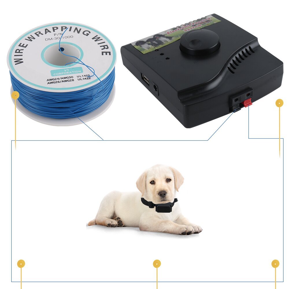 New Electric Dog Fence Waterproof Dog Training Collar Sound Shocked Collar Electronic Pet Fence Containment System for 1/2/3 Dog