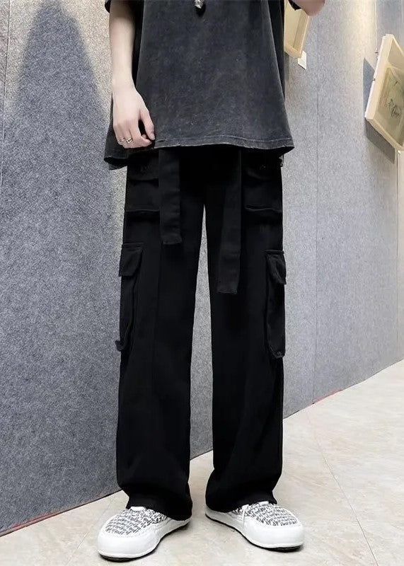 Comfortable Black Straight Leg Work Pants for Men