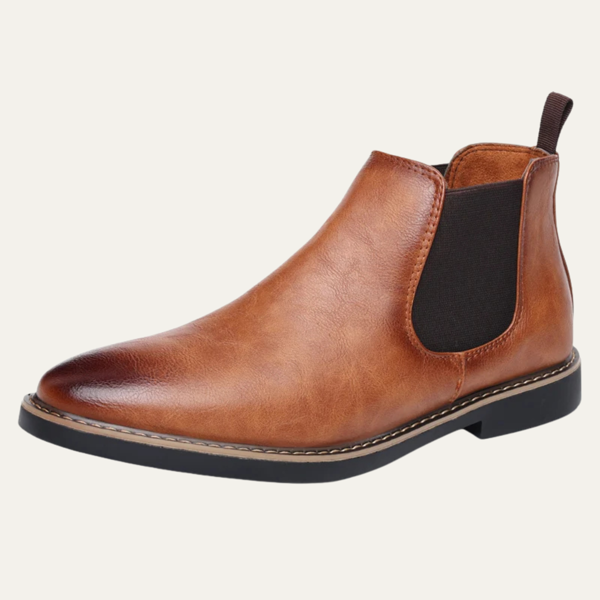 Classic Men's Leather Slip On Chelsea Boots
