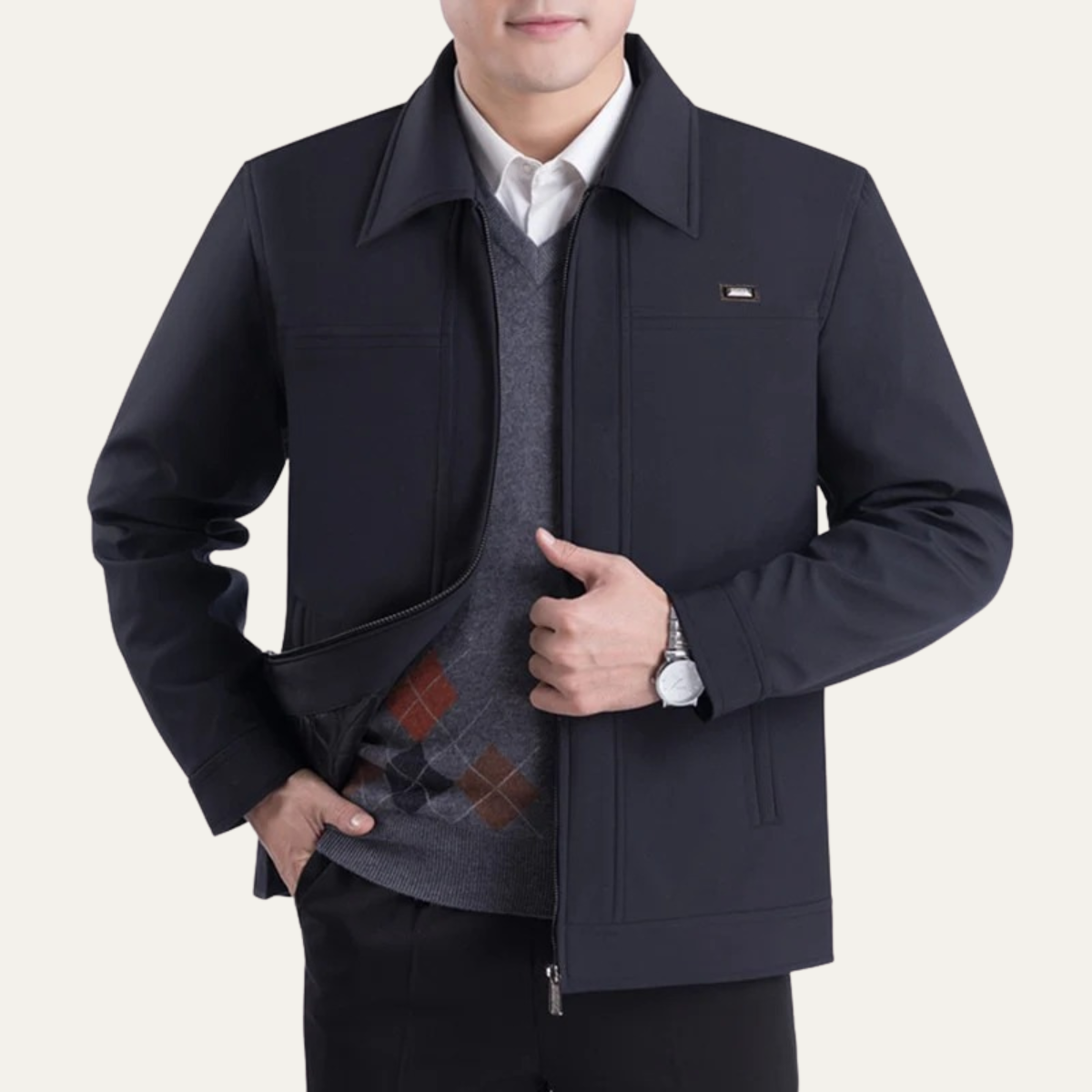 Classic Mens Stylish Leather Jacket
