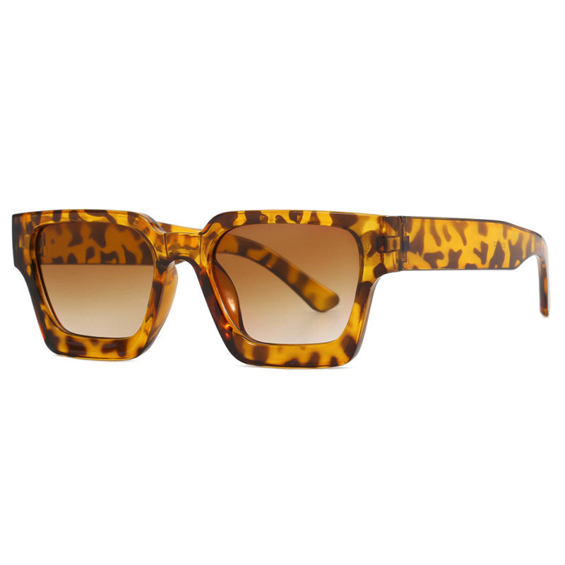 Women's Retro Acetate Frame Square Sunglasses