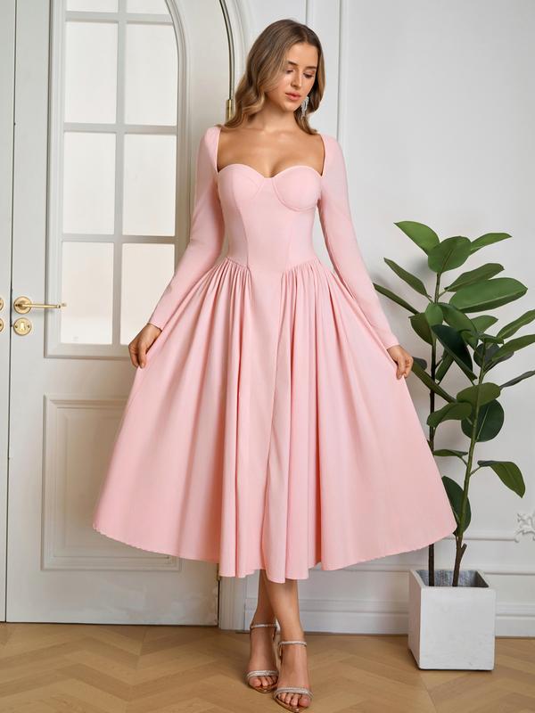 Chic Ruffled A-Line Party Dress for Women