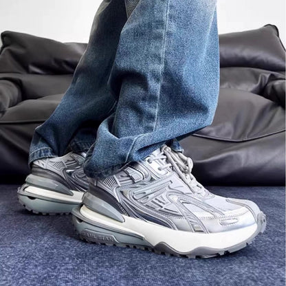 Lightweight Air Mesh Running Shoes Gray - OutfitLondon