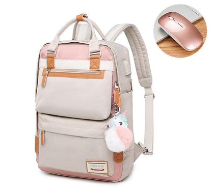 Waterproof Ladies Laptop Backpack 15.6 Inch Compartment