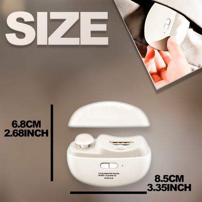 Automatic Nail Clipper & Electric Nail Trimmer -2-in-1 Portable Fingernail Cutter with Light & 2 Speeds
