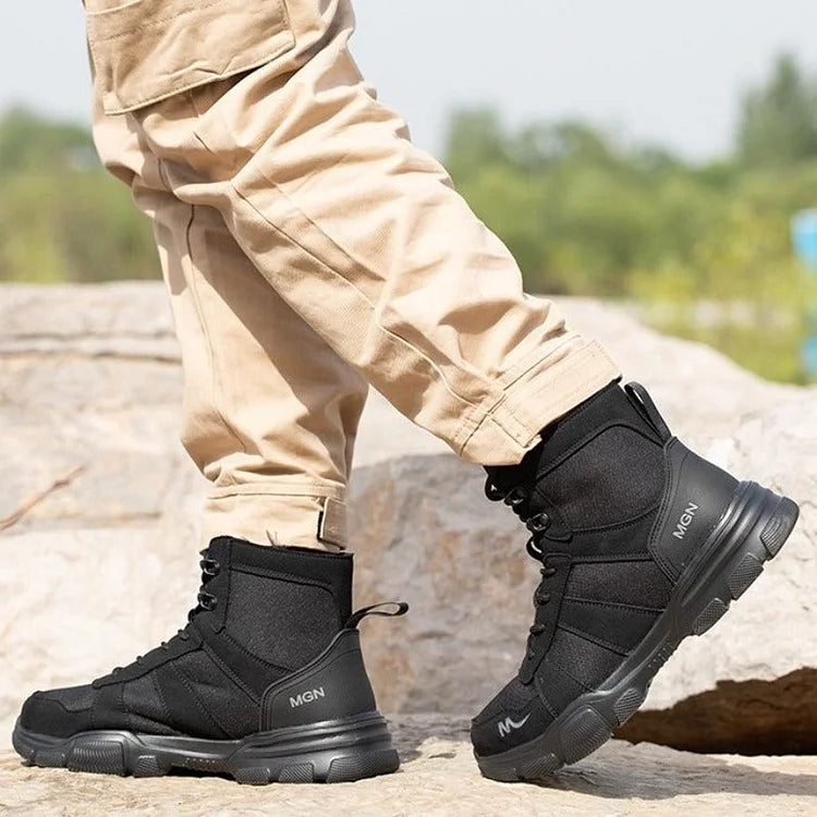 Waterproof Insulated Work Boots with Steel Toe Caps