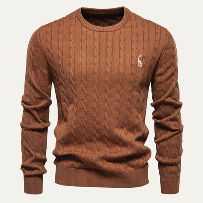 Classic Men's Relaxed Fit Cable Knit Sweater