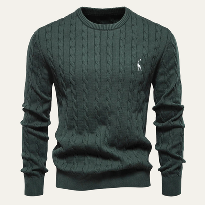 Classic Men's Relaxed Fit Cable Knit Sweater