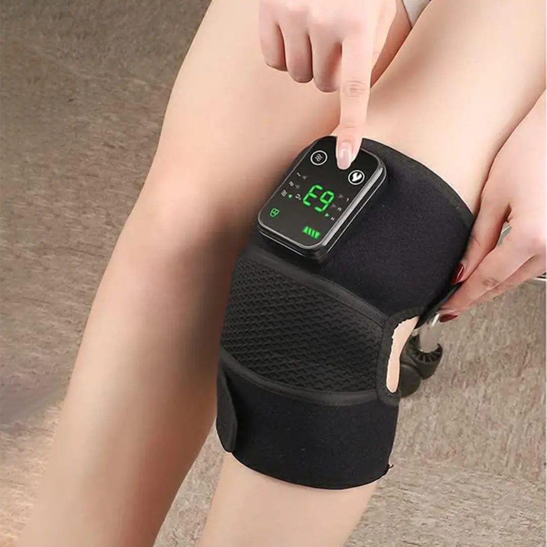 Knee Massager with Heat & Vibration, Heated Knee Brace for Knee Pain Relief