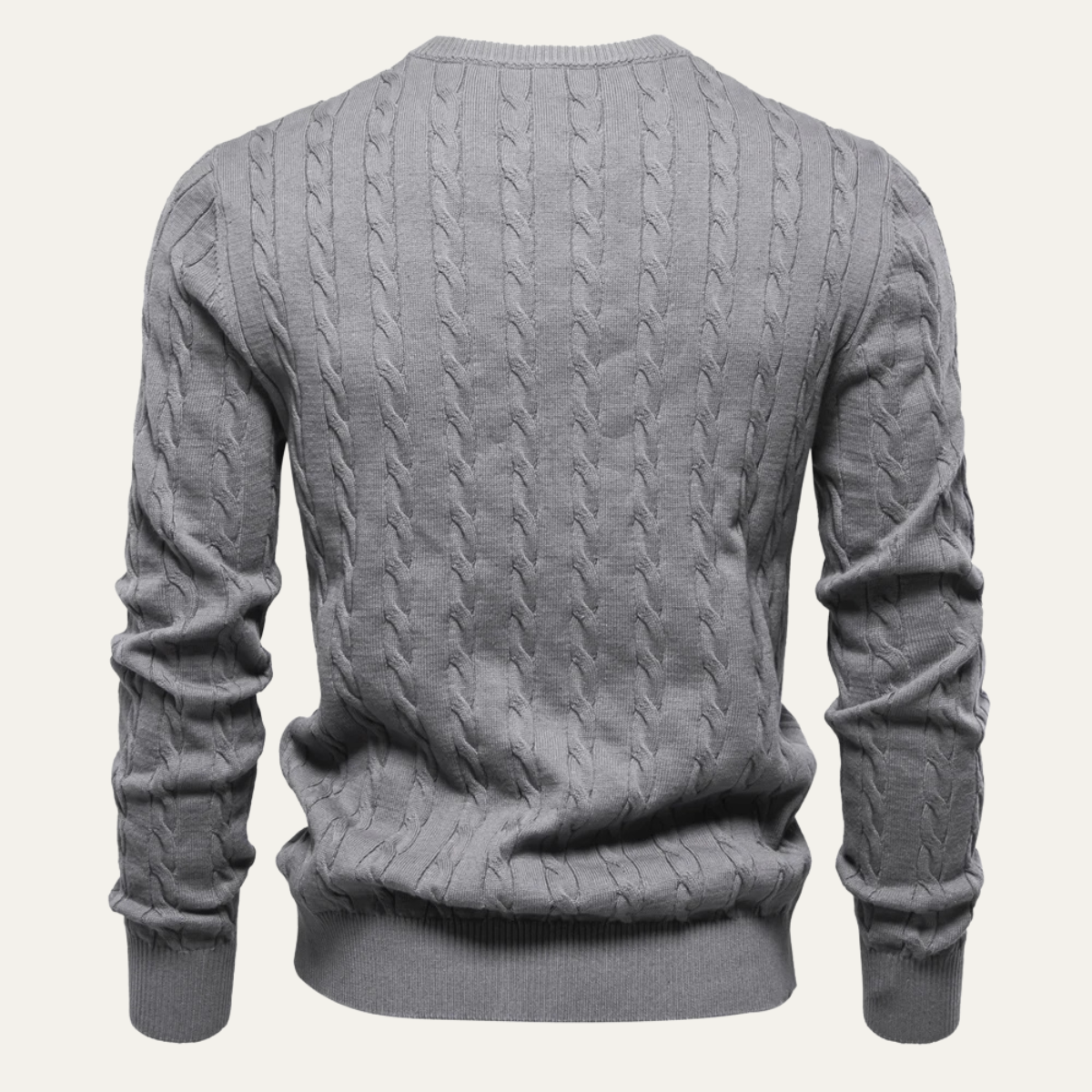 Classic Men's Relaxed Fit Cable Knit Sweater