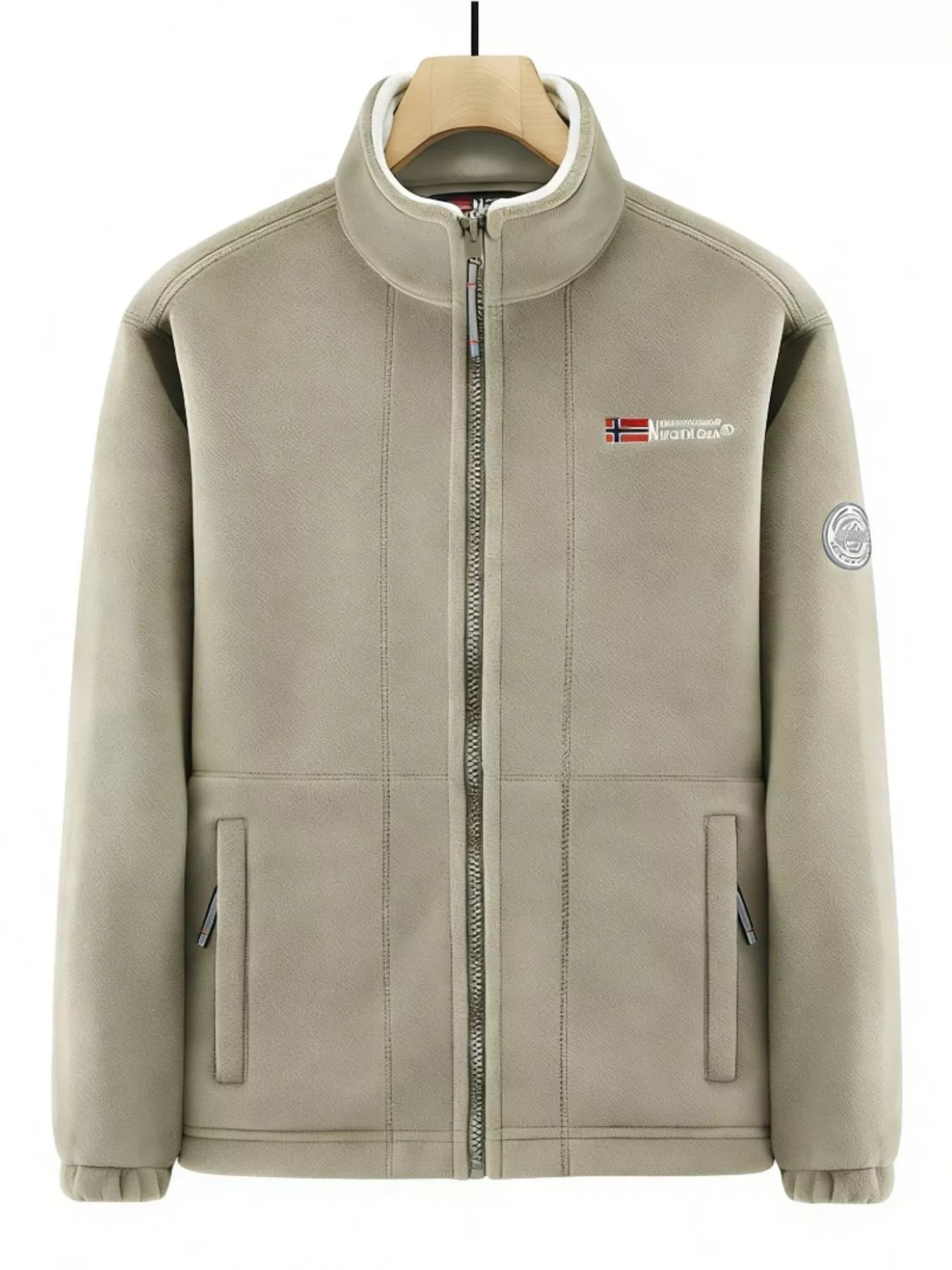 Large Size Mens Fleece Zipper Jacket