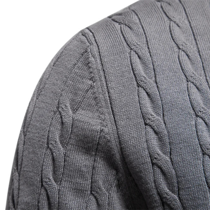 Classic Men's Relaxed Fit Cable Knit Sweater