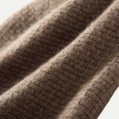 Soft Ribbed Cashmere Winter Hat
