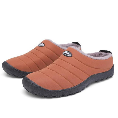 Fur Slippers For Men Waterproof Indoor And Outdoor Winter Slides
