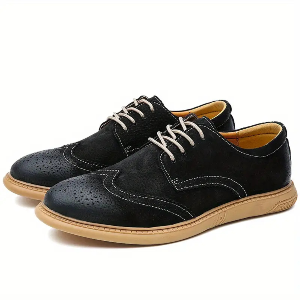 Classic Men's Genuine Leather Lace Up Shoes
