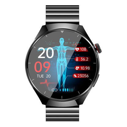 One-click Blood Pressure Blood Sugar ECG/EKG HRV Heart Rate Monitor Health Smart Watch